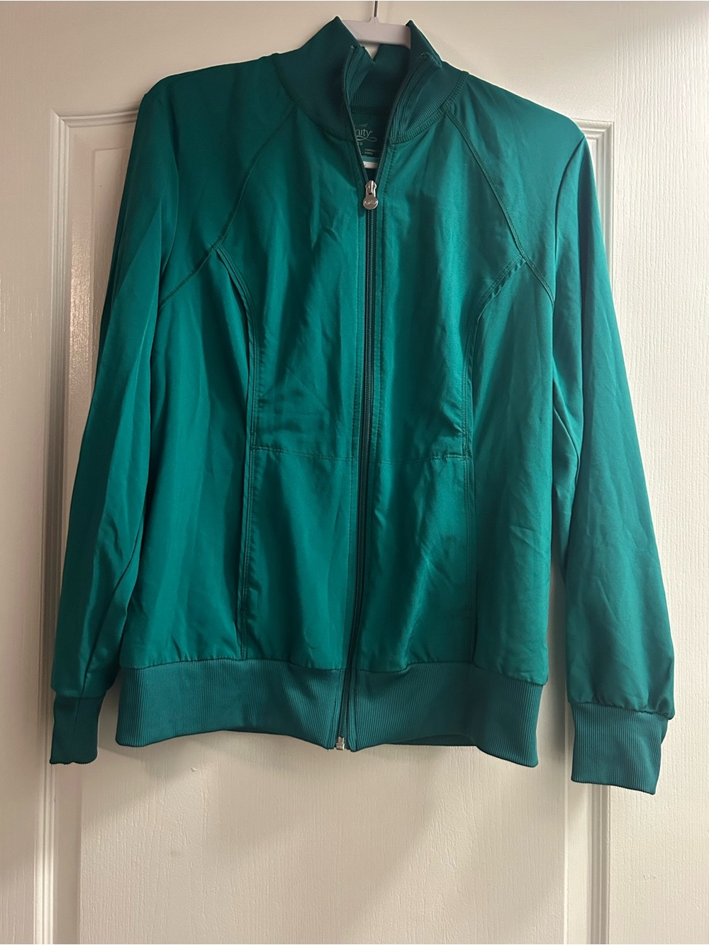 Cherokee Scrub Green Full-Zip Bomber Jacket